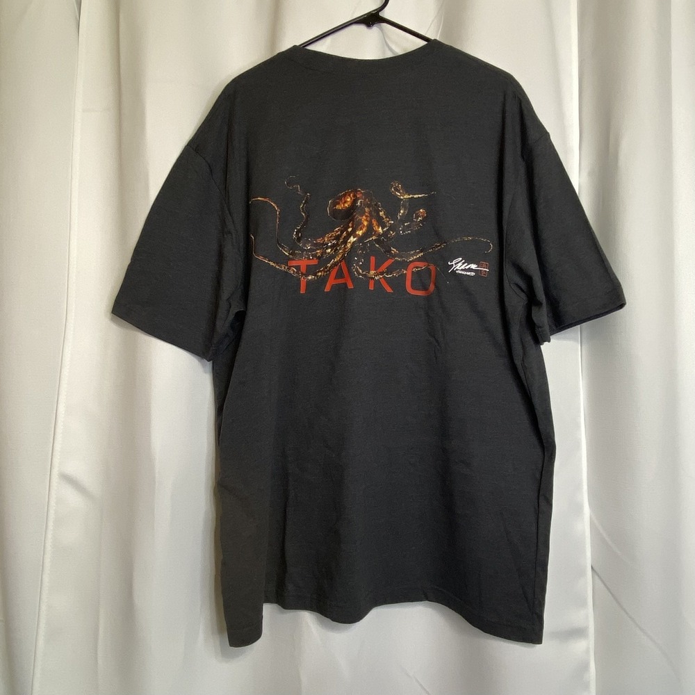 NEW Hawaiian Island Creations Shane Hamamoto Tako Octopus Print Dark Gray Sz 3XL